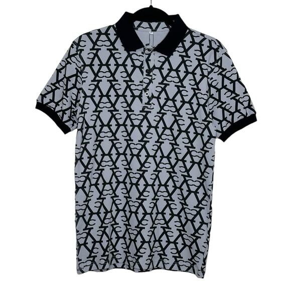 Custardoy Le Chaos black logo short sleeves polo shirt size Small - Picture 1 of 8